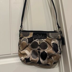 Coach black and brown (neutral) shoulder/crossbody bag. So cute & lots of room!